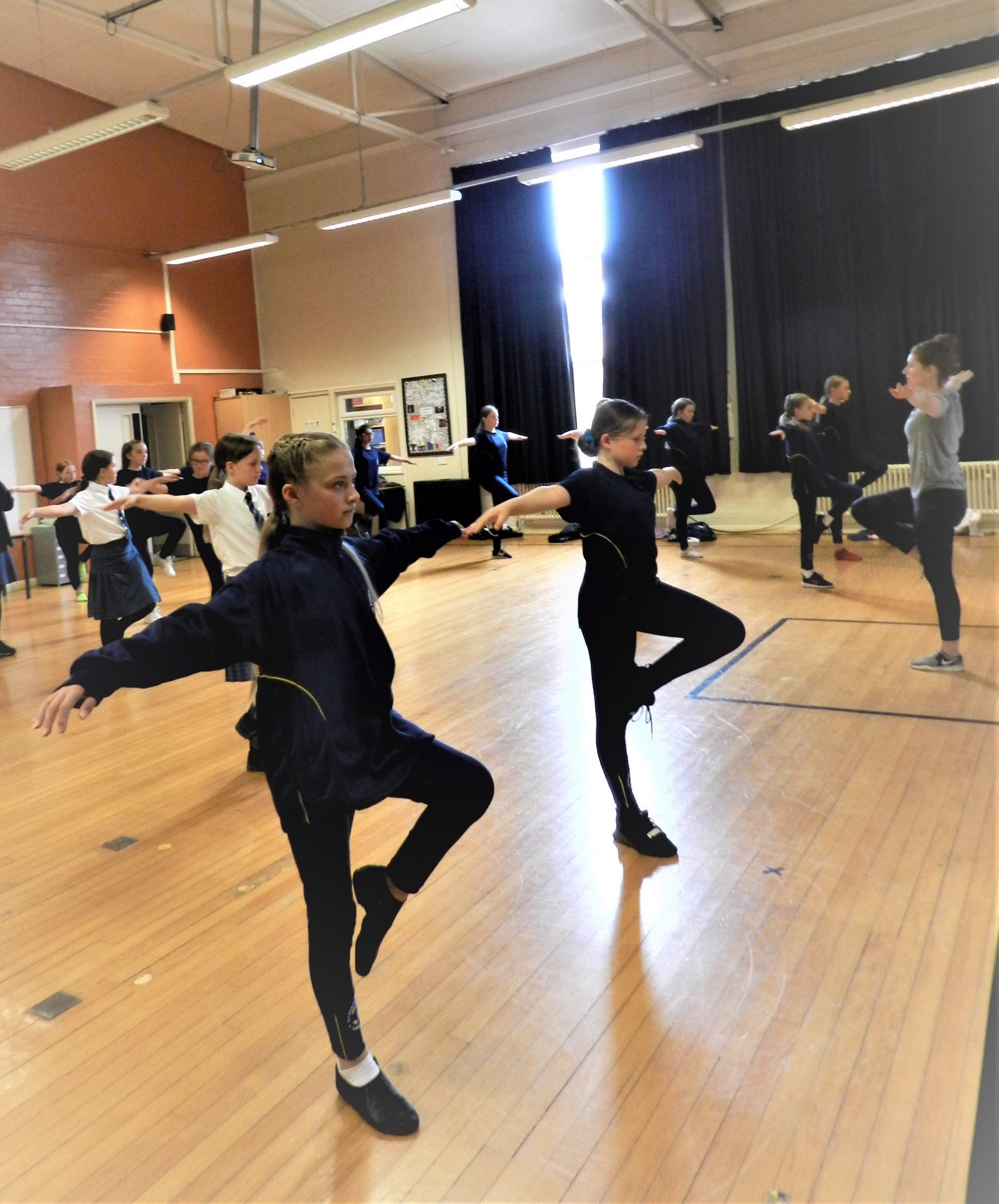 students in dance studio 2