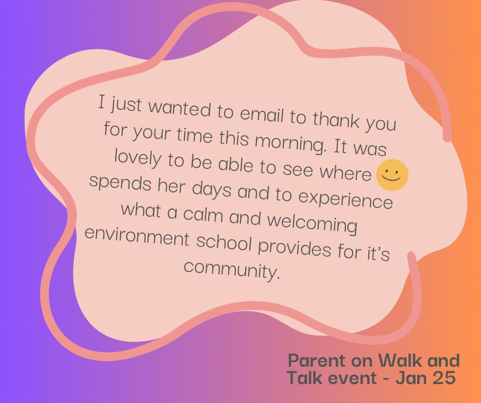 Parent on Walk and Talk - Jan 25