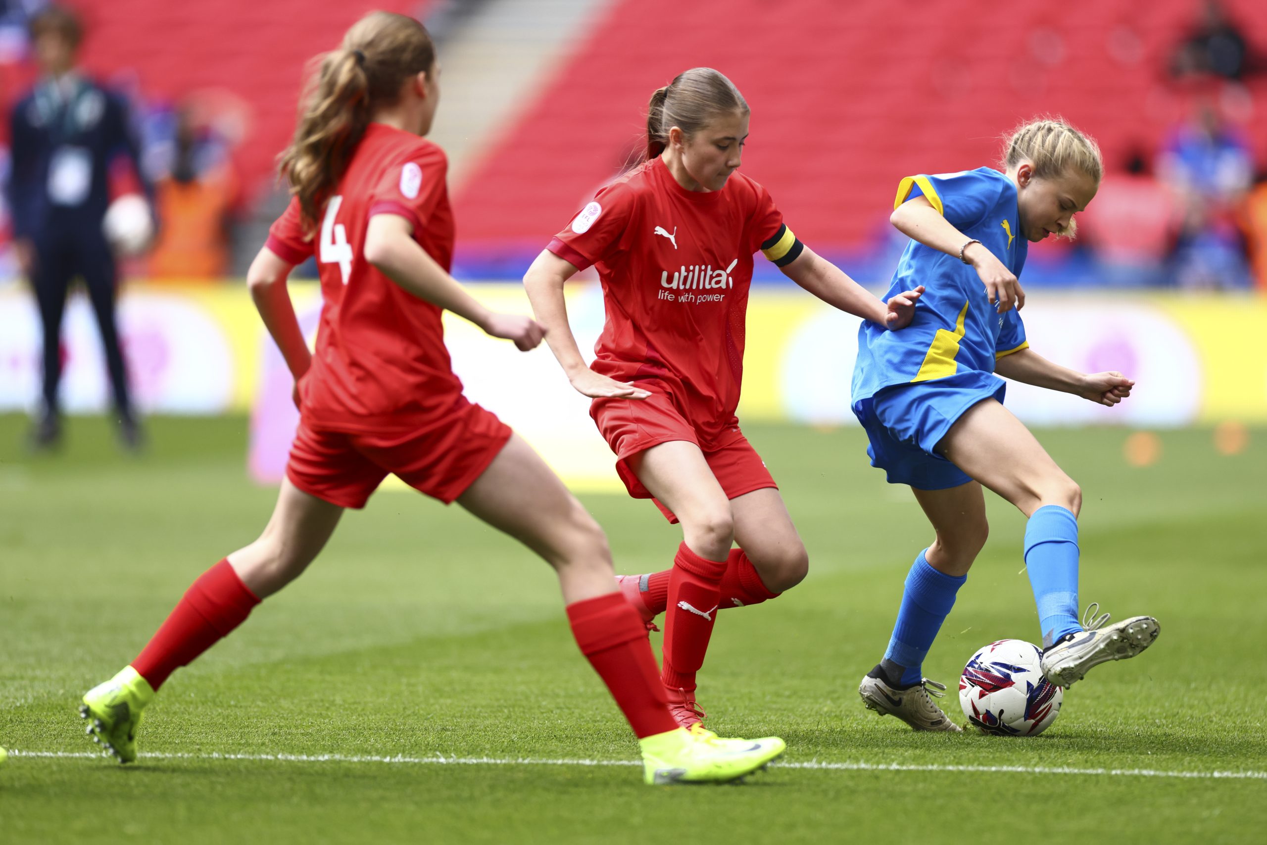 Utilita Girls Cup finalists match action Utilita Girls Cup finalists match action